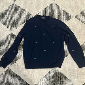 Brooks Brothers embroidered duck sweater